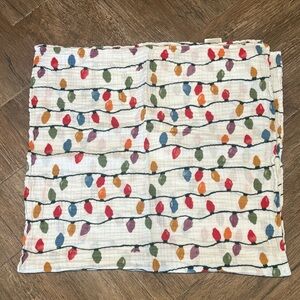 Little Unicorn Muslin Swaddle Blanket in Christmas Bulbs